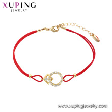 75539 xuping latest fashion hot sale with 14k gold plated wholesale bracelet